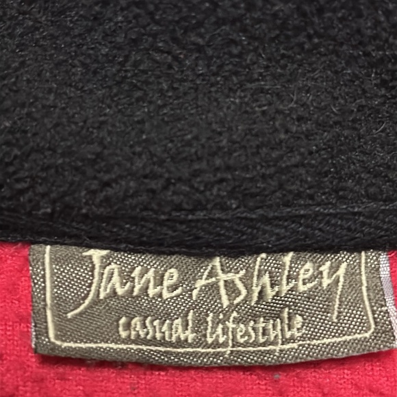 Jane Ashley Casual Lifestyle Soft red XL zip up sweatshirt - Picture 3 of 8